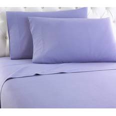 King size sheet set Micro Flannel Solid California King Bed Sheet Purple