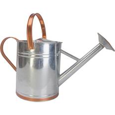 Panacea Metal Watering Can, Galvanized Silver/Copper Accents, 2