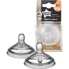 Baby Bottles & Tableware Tommee Tippee Closer To Nature Fast Flow Baby Bottle Nipples 2pk
