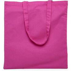 Flat Cotton Tote Bags, Hot Pink, Package 10 15 X 16-1/2, Reusable Bags by Paper Mart