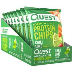 Vitamin D Snacks Quest Nutrition Tortilla Style Protein Chips Chili Lime 1.1oz 8