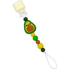 Loulou Lollipop Darling Pacifier Clip Avocado