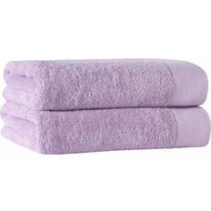 2pc Signature Turkish Cotton Bath Sheet Set Lilac - Enchante Home