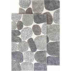 Dark Grey Pearl Plush Memory Foam Bath Mat, 21x34