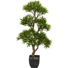 Green Interior Details Nearly Natural 37" Bonsai Styled Podocarpus Tree