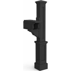 Letterboxes & Posts Mayne Rockport Single Decorative Polyethylene Mailbox Post, Black