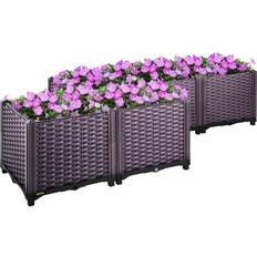 Self-Watering Outdoor Planter Boxes VEVOR Raised Garden Bed 5-pack 15.7x15.7x14.5"