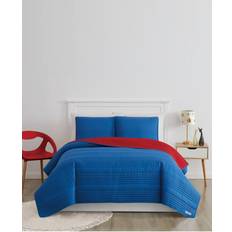 Textiles Crayola Reversible Pick Stitch 3 Piece Quilt Set, Full/Queen Bedding Multi Full/Queen Bed Linen Blue