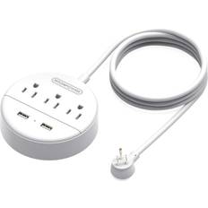 Monoprice Usb-c Power Strip, 2 Outlets And 57w 3 Usb With 5-foot