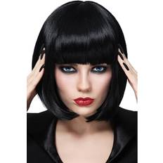 Hair Products Short Bob Wigs Black Wig for Women with Bangs Straight Synthetic Wig Natural As Real Hair
