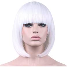 Hair Products Short Bob Wigs Black Wig for Women with Bangs Straight Synthetic Wig Natural As Real Hair