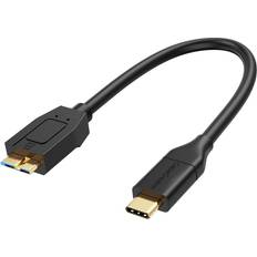 Usb hard drive cable Micro to USB C Hard Drive Cable 1FT, CableCreation USB 3.1 Type C Micro Cord