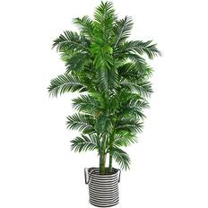 Artificial Plants Nearly Natural 6Ft Curvy Parlor Artificial Palm Planter