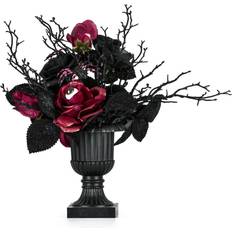National Tree Company 18" Halloween Black Rose Plant MichaelsÂ® - Black Figurine