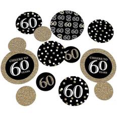 Big Dot of Happiness - Adult 60th Birthday - Gold - Table Decorations - 10 Count