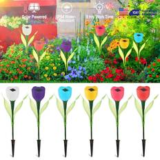 6Pcs Solar Garden Tulip Flower