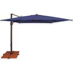 Cantilever umbrella with lights SimplyShade Bali Pro 10' Square Cantilever Aluminum Umbrella With Star Lights Sky