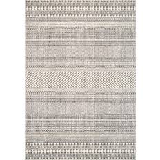 Nuloom Catherine Henna Tribal Bands Gray 108x144"