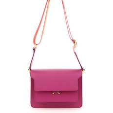 Marni concertina leather shoulder bag women Cotton/Calf Leather/Calf Leather/Steel/Brass One Size Purple