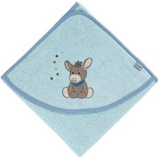 Blau Babyhandtücher Sterntaler Hooded bath towel Emmi light blue 100x100