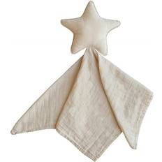 Mushie Schmusetücher Mushie Organic Cotton Muslin Star Lovey In Fog Fog 20in X 8in