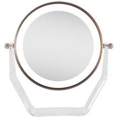 Makeup Mirrors Zadro Cordless LED Surround Light Acrylic-Base Mirror with 8X/1X Mag. Metallic