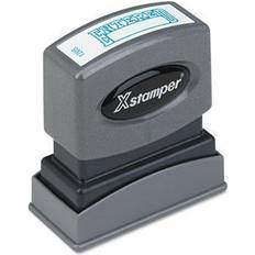 Stamps & Stamp Supplies on sale Xstamper ECO-GREEN 1205 Title Message Stamp, ENTERED, Pre-Inked/Re-Inkable, Blue