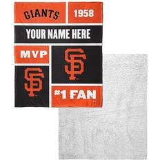 San Francisco Giants MLB Jersey Personalized Silk Touch Sherpa Throw Blanket