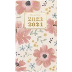 Year at a glance calendar 2024 AT-A-GLANCE 2023-2024 Pocket Calendar, 2 Year Badge Floral