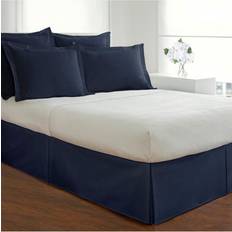 Fresh Ideas Poplin Tailored King Bed Skirt Valance Sheet Blue