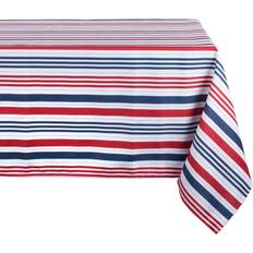 Tablecloths DII Patriotic Stripe 60" 120" Tablecloth Red, Multicolor