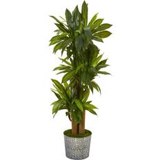 Black Artificial Plants Nearly Natural 58in. Corn Stalk Dracaena Touch