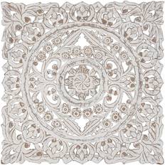 Litton Lane Intricately Carved Wall Decor 36x36"