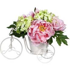 Nearly Natural Peony and Hydrangea Tricycle Silk Flower Arrangement Artificial Plant