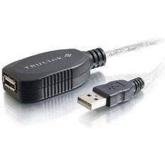 USB A-USB A - USB-kabel Kabler C2G Active USB A - USB A M-F 2.0 12m