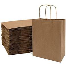 BagDream Gift Bags 8x4.25x10.5 Inches 25Pcs Paper Bags, Shopping Bags,  Kraft Bags, Retail Bags, Merchandise Bags, Orange Stripes Paper Bags with