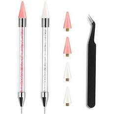 Nagelpinsel & Dotting Pen Wax Pencil for Rhinestones Wax Pen Rhinestone Picker Dotting Pen 2 Pieces Acryli