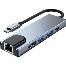 Usbc hubs Tech-Protect 5-in-1 USB-C Multiport Hub