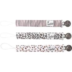 Pacifiers & Teething Toys Copper Pearl 3-Pack Zara Pacifier Clip Set In Brown Brown 0-12 Months