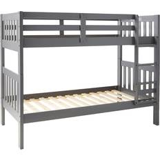 Loft Beds Donco kids Twin Over Twin Solid Wood Mission Bunk Bed