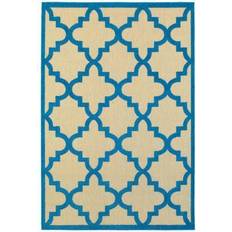 Blue indoor outdoor carpet Oriental Weavers Trellis Indoor/Outdoor Rug Beige, Blue