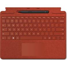 Nettbrettdeksler Microsoft Surface Pro 8/9/X Type Cover+SlimPen2 AT/DE Red 8X8-00025