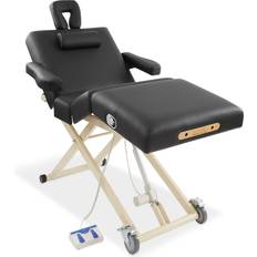 Massage Tables & Accessories Saloniture Professional 4-Section Electric Lift Massage Table Includes Armrest, Headrest, Face Cradle and Bolster Black