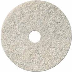 Natural White Burnishing Floor Pads, 21" Diameter, 5/Carton