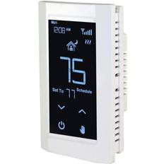 Room Thermostats King Electric Hoot 240V Wi-Fi Touch Screen Double Pole Thermostat White