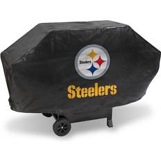 BBQ Accessories NFL Rico Industries Pittsburgh Steelers Black Deluxe Grill Cover Deluxe Vinyl Grill Cover 68"