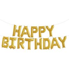 Northstar Balloons Happy Birthday guirlande guldfolie HAPPY-BIRTHDAY