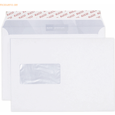 Briefumschläge Elco Office FSC C5 100 gsm fönster 90 x 45 mm vit plånbok skala och försegla kuvert förvaringsbox – förpackning 100