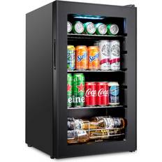 Mini fridge with glass door 101 Can Mini Bar Black