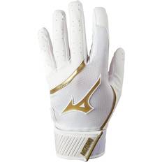Best Baseball Gloves & Mitts Mizuno MVP Adult Baseball Batting Gloves - White-Gold